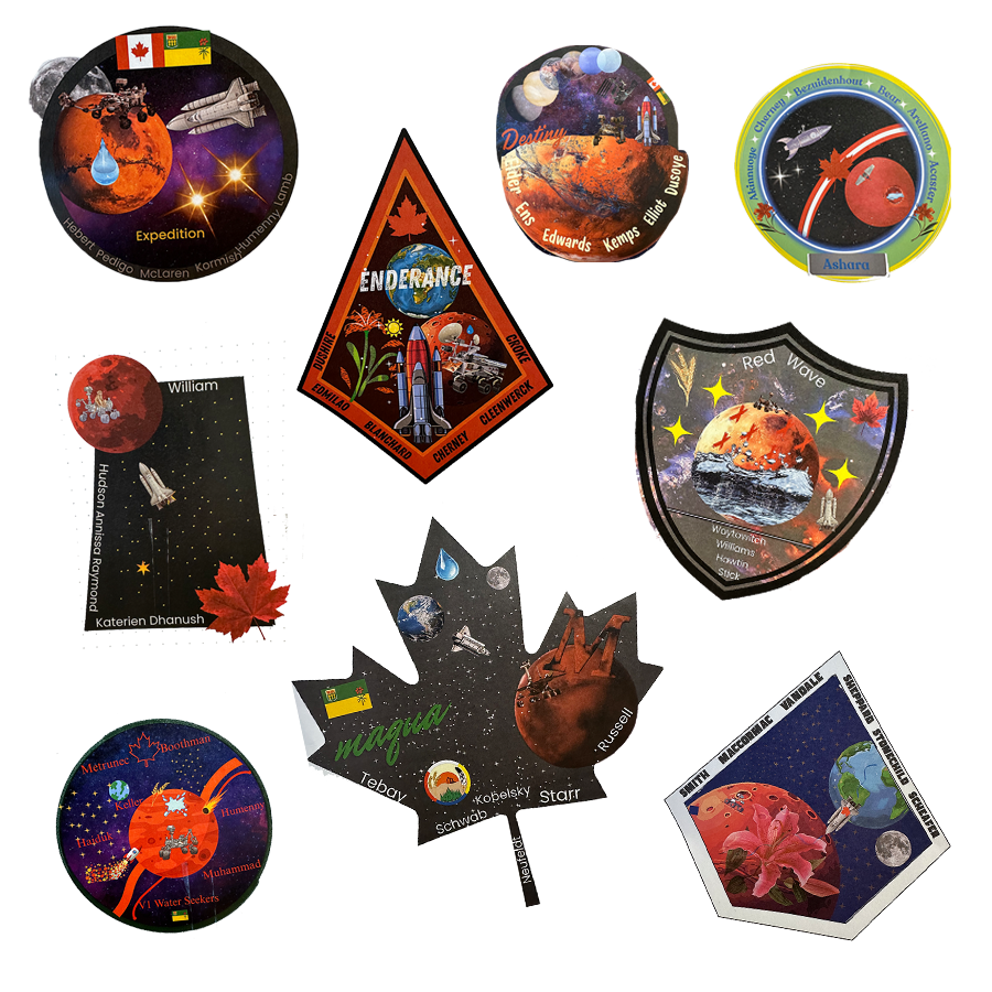 Student created space mission patches
