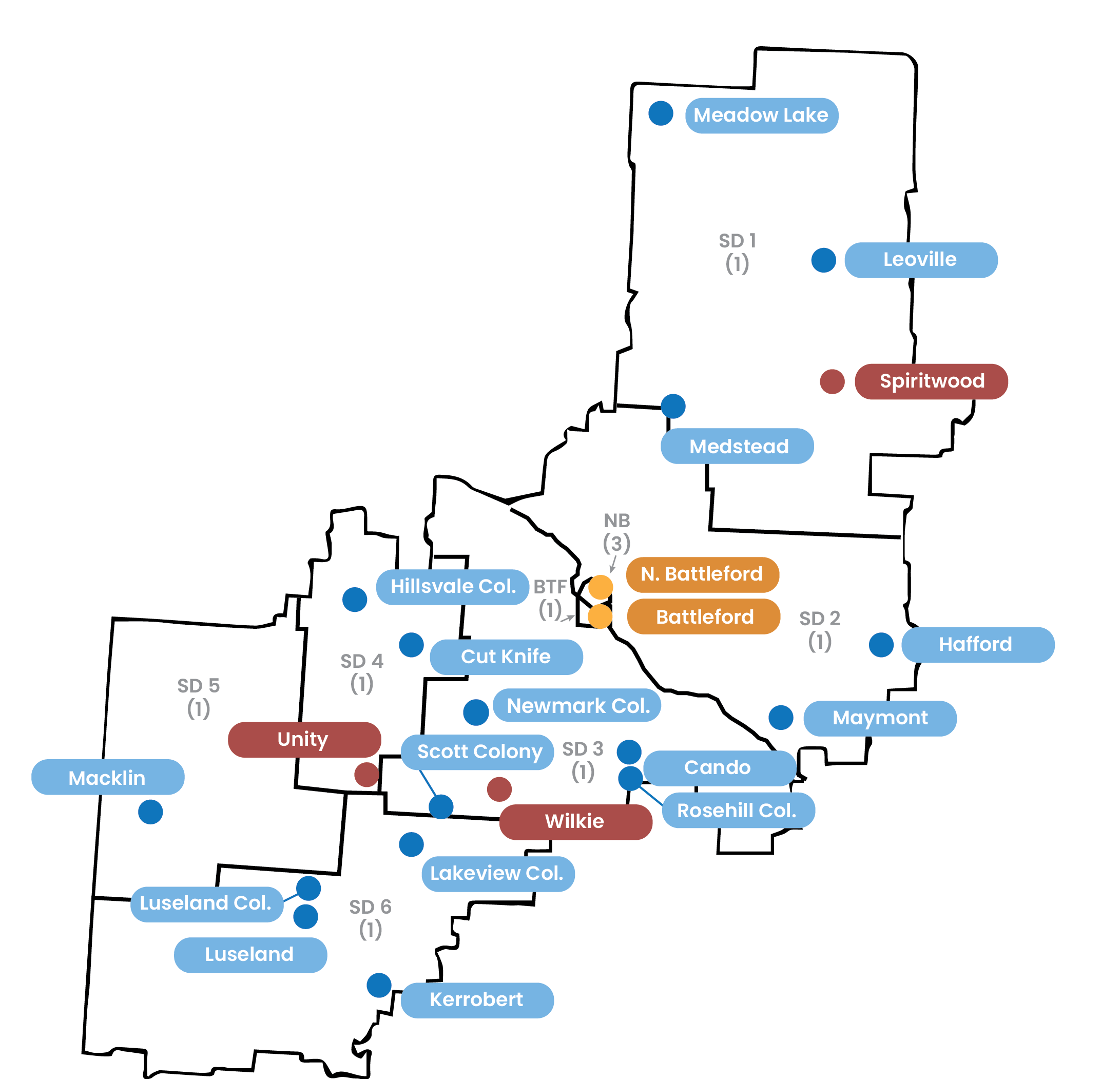 Map of School Division Subdivisions